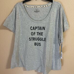 ❤️Sleep Sense Captain Of The Struggle Bus Sleep Tee
